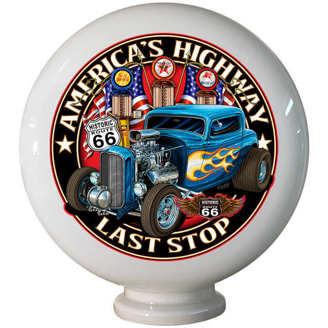 Americas Highway Gas Pump Globe