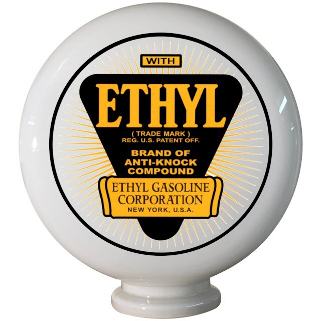 Ethyl Gasoline Gas Pump Globe