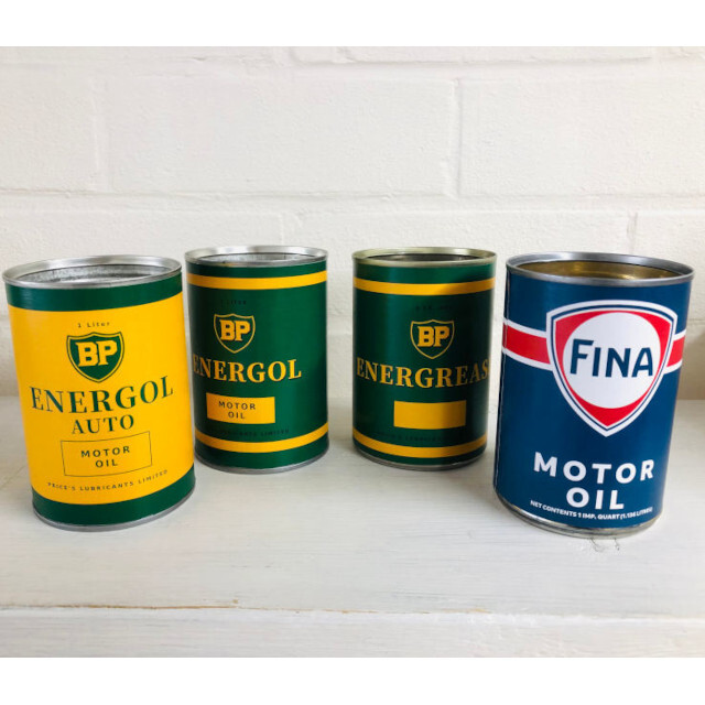 Set 4 replica oil cans