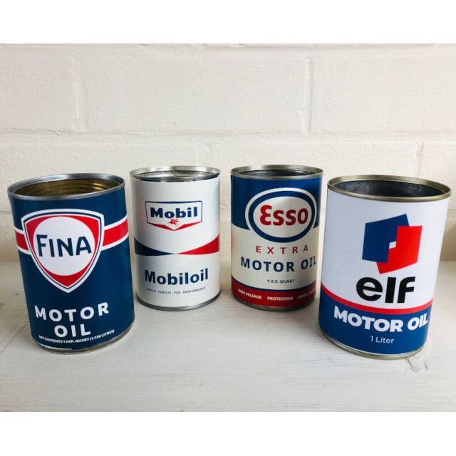 Set 4 replica oil cans