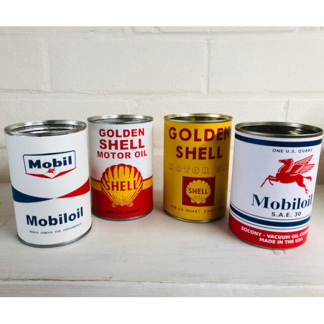 Set 4 replica oil cans