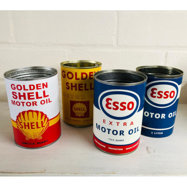 Set 4 replica oil cans