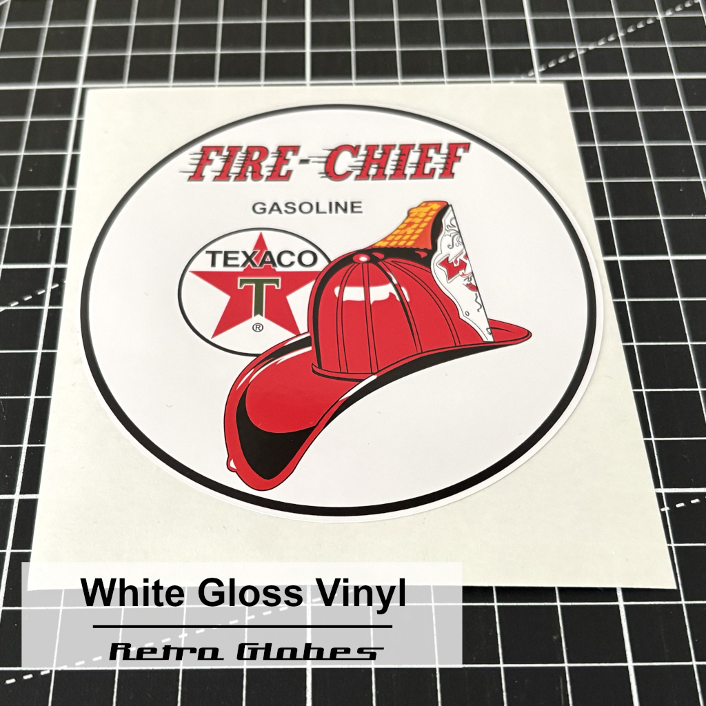 Texaco Fire Chief Printed Vinyl Sticker Texaco Fire Chief Printed Vinyl Sticker